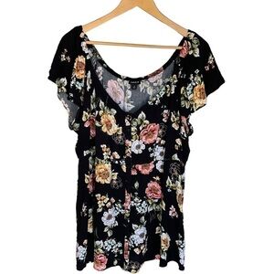 TORRID BABYDOLL CREPE OFF SHOULDER TOP SIZE 2